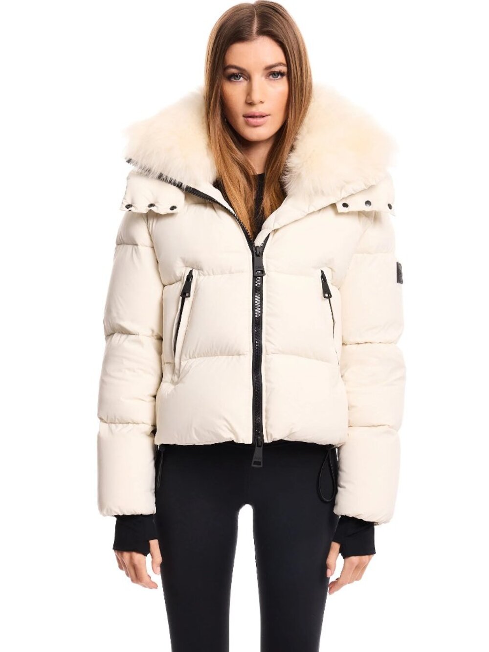 SAM New York Kaia Shearling Trim Puffer Coat